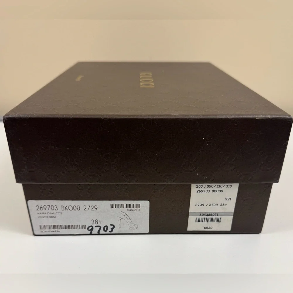 Gucci Nappa Charlotte Leather Pump in Winter Rose - Picture 2 of 12